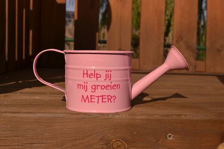 Licht roze gieter meter