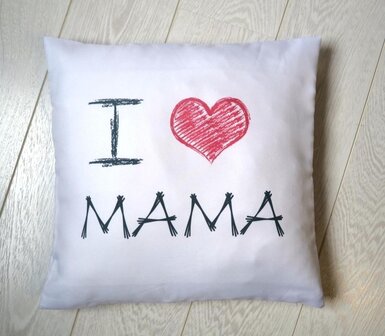 Kussen I love mama