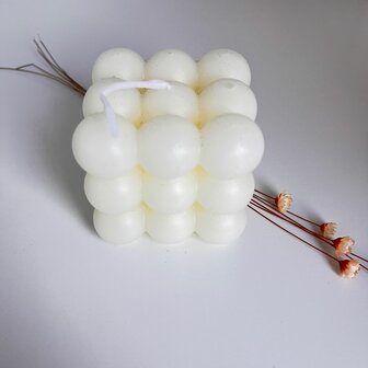 Bubble Candle groot WIT