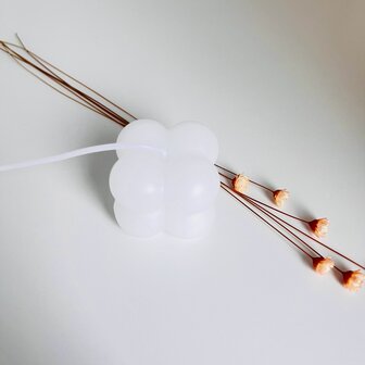 Bubble Candle Klein WIT