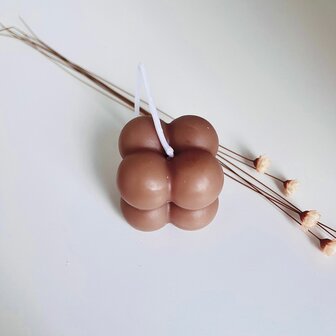 Bubble Candle Klein MOKKA