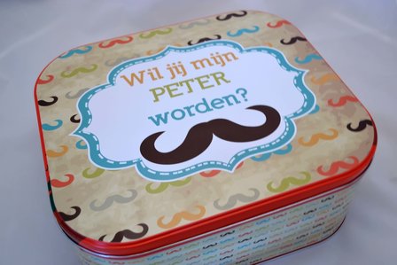 Koekjesdoos wil jij mijn peter worden