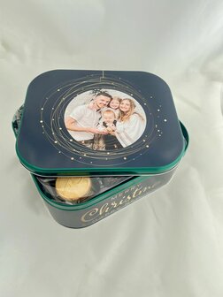 Koekjesdoos 2025 Blauwe kerstbal