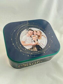 Koekjesdoos 2025 Blauwe kerstbal