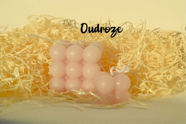 Bubble Candle groot OUDROZE