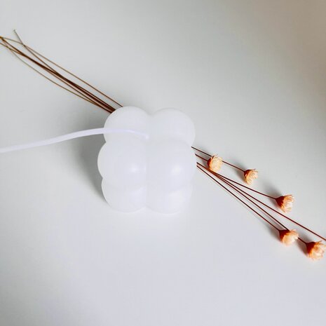 Bubble Candle Klein WIT