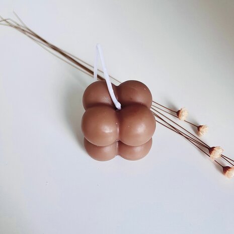 Bubble Candle Klein MOKKA
