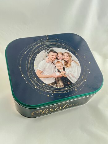 Koekjesdoos 2025 Blauwe kerstbal