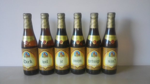 Bier wil jij mijn getuige zijn + naam