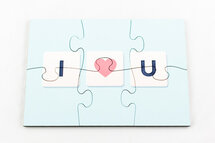 Puzzel rechthoek I love you