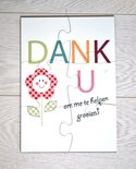 Puzzel rechthoek Dank u