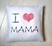 Kussen I love mama