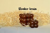 Bubble Candle groot DONKER BRUIN