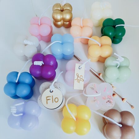 Bubble Candle Klein OFFWHITE