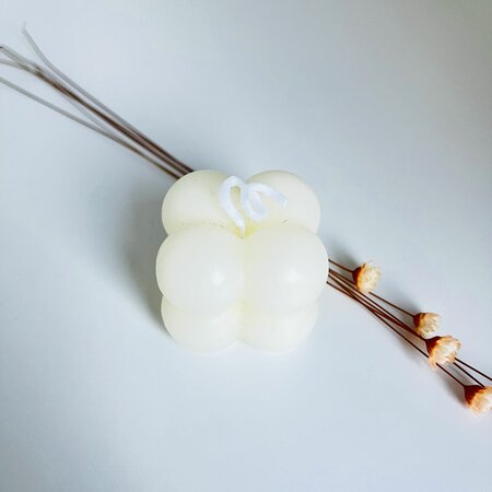 Bubble Candle Klein OFFWHITE