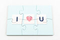 Puzzel rechthoek I love you