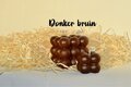 Bubble Candle groot DONKER BRUIN