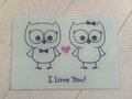 Snijplank I love you konijntjes
